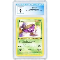 Grimer 2000 Pokemon Team Rocket 1st Edition #57 CGC Authenticated 9 Card