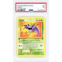 Zubat 1999 Pokemon Fossil 1st Edition #57 PSA Authenticated 7 Card