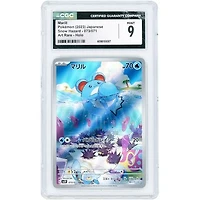 Marill 2023 Pokemon Snow Hazard Japanese Art Rare #73 CGC Authenticated 9 Card