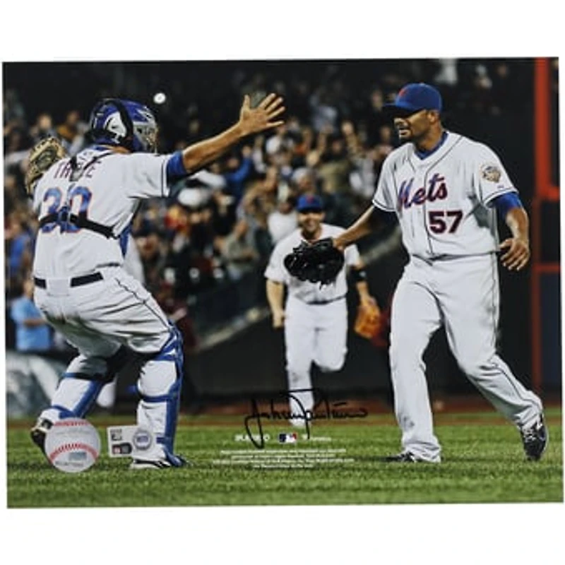 Johan Santana New York Mets Autographed 8" x 10" No Hitter Celebration Photograph