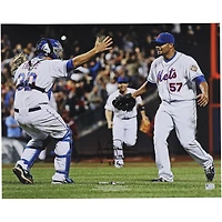 Johan Santana New York Mets Autographed 16" x 20" No Hitter Celebration Photograph with " No Hitter 6/1/12" Inscription