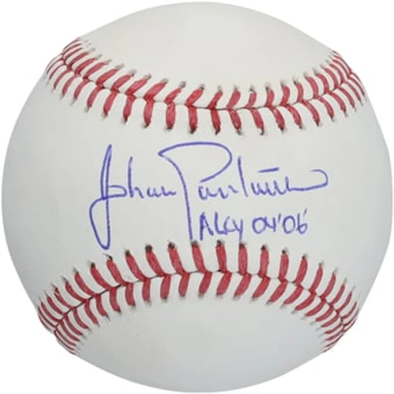 Johan Santana Minnesota Twins Autographed Baseball with "AL Cy Young 04', 06'" Inscription