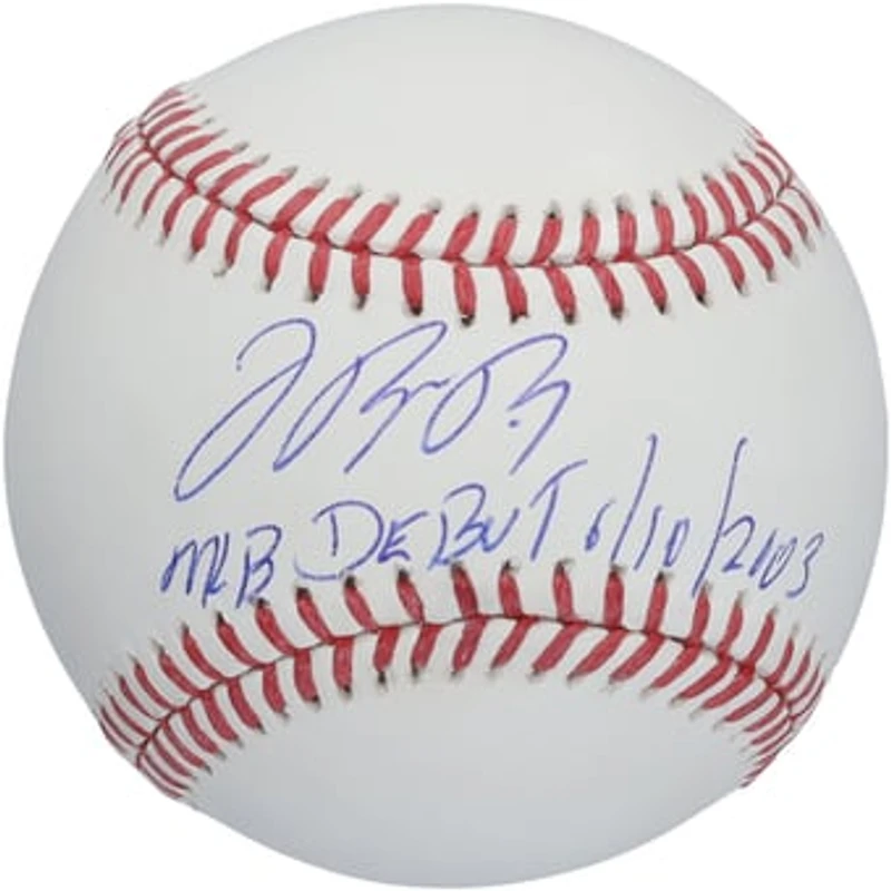 Jose Reyes New York Mets Autographed Baseball with "MLB Debut 6/10/2003" Inscription