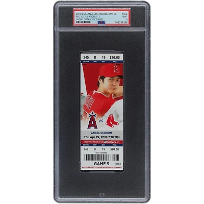 Shohei Ohtani Los Angeles Angels April 19, 2018 PSA Authenticated 9 Ticket