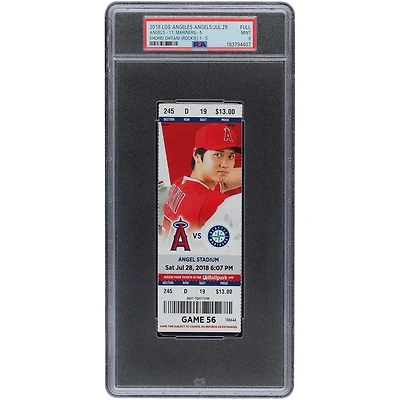 Shohei Ohtani Los Angeles Angels July 28, 2018 PSA Authenticated 9 Ticket