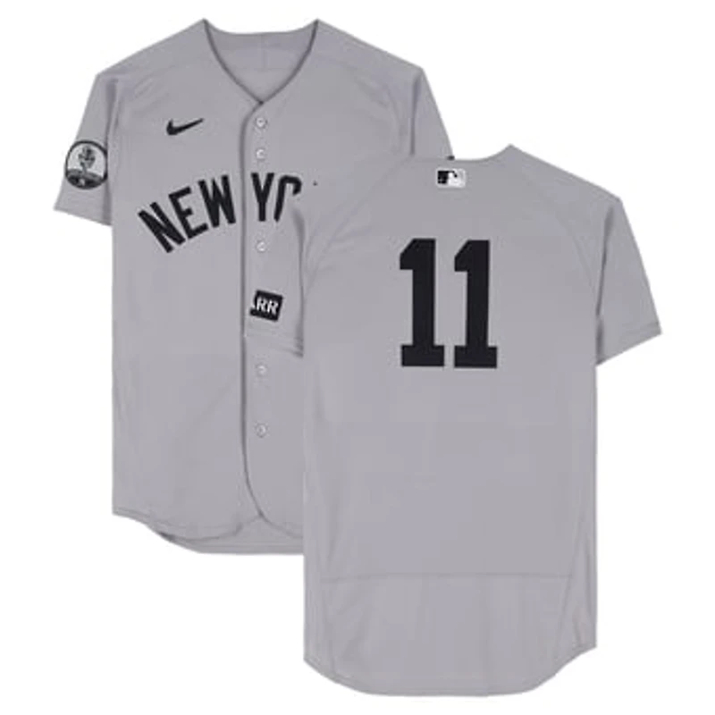 Anthony Volpe New York Yankees Game-Used #11 Gray Nike Jersey vs. Boston Red Sox on June 28, 2026