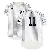 Anthony Volpe New York Yankees Game-Used #11 White Nike Pinstripe Jersey vs. Minnesota Twins on July 5, 2026
