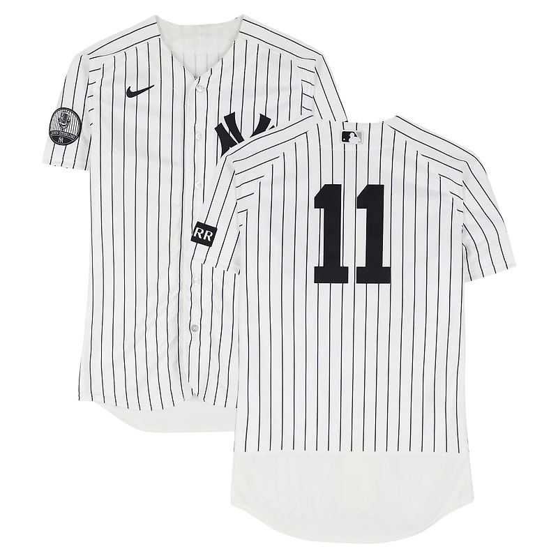 Anthony Volpe New York Yankees Game-Used #11 White Nike Pinstripe Jersey vs. Minnesota Twins on July 5, 2026