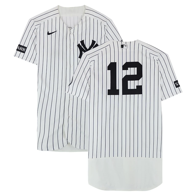 Trent Grisham New York Yankees Game-Used #12 White Nike Pinstripe Jersey vs. Minnesota Twins on July 5, 2026