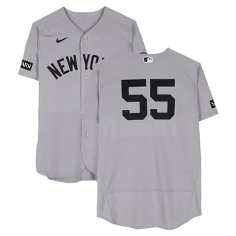 Carlos Rodón New York Yankees Game-Used #55 Gray Nike Jersey vs. Boston Red Sox on June 28, 2026