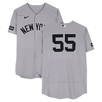 Carlos Rodón New York Yankees Game-Used #55 Gray Nike Jersey vs. Boston Red Sox on June 28, 2026