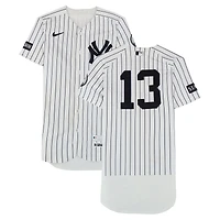 Jazz Chisholm Jr. New York Yankees Game-Used #13 White Nike Pinstripe Jersey vs. Minnesota Twins on July 5, 2026