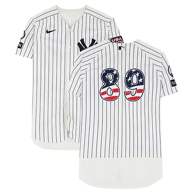 Brendan Beck New York Yankees Game-Used #89 White Nike Pinstripe Jersey vs. Minnesota Twins on July 4, 2026
