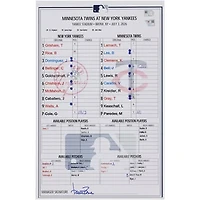 New York Yankees Game-Used Lineup Card vs. Minnesota Twins on July 3, 2026