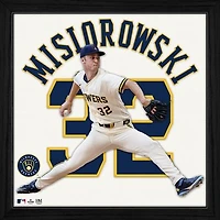 Highland Mint Jacob Misiorowski Milwaukee Brewers  13" x 13" Impact Jersey Frame