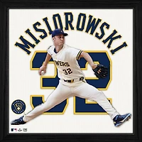 Highland Mint Jacob Misiorowski Milwaukee Brewers  13" x 13" Impact Jersey Frame