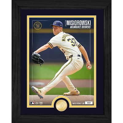 Highland Mint Jacob Misiorowski Milwaukee Brewers 13" x 16" Limited Edition Bronze Coin Photo Mint