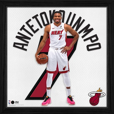 Highland Mint Giannis Antetokounmpo Miami Heat  13" x 13" Impact Jersey Frame