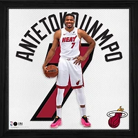 Highland Mint Giannis Antetokounmpo Miami Heat  13" x 13" Impact Jersey Frame