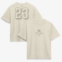 Women's LeBron James Cream Philadelphia 76ers Fashion Name & Number T-Shirt