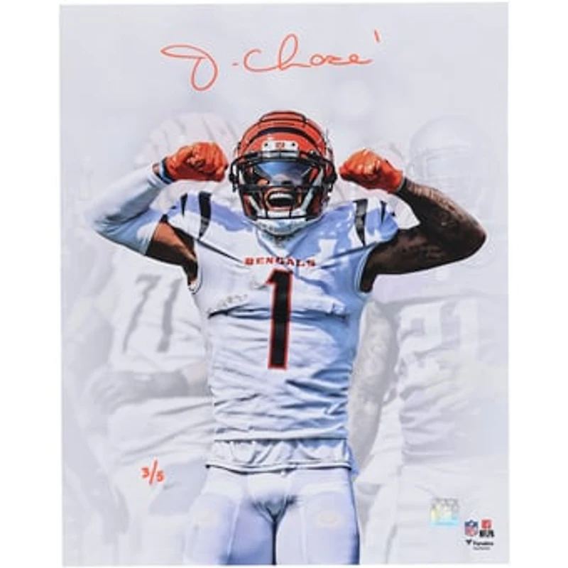 Ja'Marr Chase Cincinnati Bengals Autographed 16" x 20" Unleashed White Spotlight Photograph - Limited Edition of 5