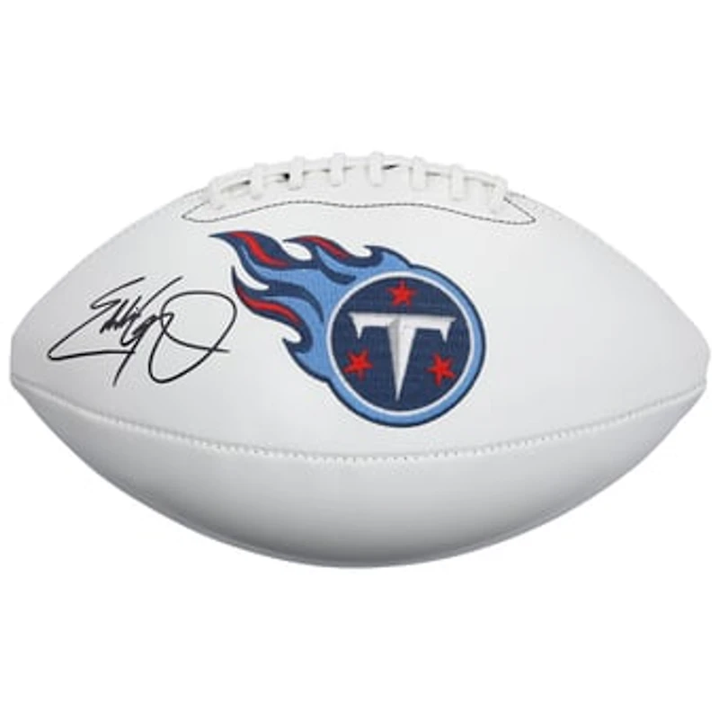 Eddie George Tennessee Titans Autographed Wilson White Panel Football
