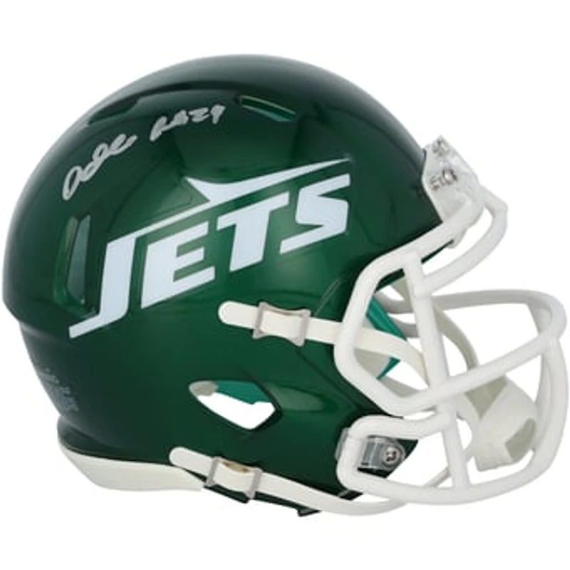 Darrelle Revis New York Jets Autographed Riddell Speed Mini Helmet