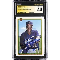 Frank Thomas Chicago White Sox Autographed 1990 Bowman #320 CGC Fanatics Witnessed Authenticated Rookie Card with "HOF 2014" Inscription