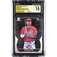 Alfredo Duno Cincinnati Reds Autographed 2023 Bowman Chrome Prospects #BCP-238 CGC Fanatics Witnessed Authenticated GEM MINT 10 Card