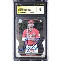 Alfredo Duno Cincinnati Reds Autographed 2023 Bowman Chrome Prospects #BCP-238 CGC Fanatics Witnessed Authenticated MINT 9 Card