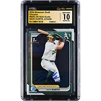 Nick Kurtz Athletics Autographed 2024 Bowman Draft Chrome #BDC-56 CGC Fanatics Witnessed Authenticated 10/10 Card
