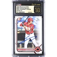 Sal Stewart Cincinnati Reds Autographed 2022 Bowman Draft #BD-122 CGC Fanatics Witnessed Authenticated PRISTINE 10/10 Card