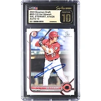 Sal Stewart Cincinnati Reds Autographed 2022 Bowman Draft #BD-122 CGC Fanatics Witnessed Authenticated PRISTINE 10/10 Card