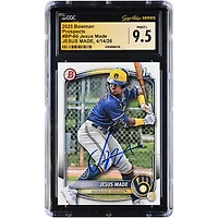 Jesús Made Milwaukee Brewers Autographed 2025 Bowman Prospects #BP-66 CGC Fanatics Witnessed Authenticated MINT+ 9.5 Card