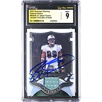 Jason Taylor Miami Dolphins Autographed 2007 Bowman Sterling Veteran Relics #BSVR-JT CGC Fanatics Witnessed Authenticated MINT 9 Card