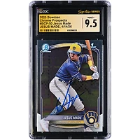 Jesús Made Milwaukee Brewers Autographed 2025 Bowman Chrome Prospects #BCP-50 CGC Fanatics Witnessed Authenticated MINT+ 9.5 Card