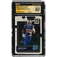James Cook Buffalo Bills Autographed 2022 Donruss Optic #215 CGC Fanatics Witnessed Authenticated AUTO 10 Rookie Card
