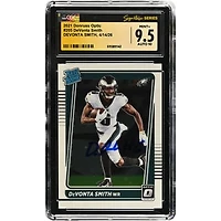 DeVonta Smith Philadelphia Eagles Autographed 2021 Donruss Optic #205 CGC Fanatics Witnessed Authenticated /10 Rookie Card