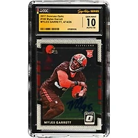 Myles Garrett Cleveland Browns Autographed 2017 Donruss Optic #106 CGC Fanatics Witnessed Authenticated 10/10 Rookie Card