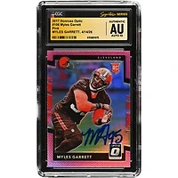 Myles Garrett Cleveland Browns Autographed 2017 Donruss Optic #106 CGC Fanatics Witnessed Authenticated AUTO 10 Rookie Card