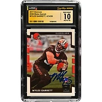Myles Garrett Cleveland Browns Autographed 2017 Donruss #356 CGC Fanatics Witnessed Authenticated 10/10 Rookie Card