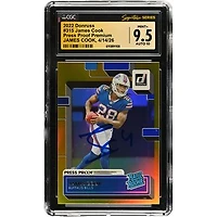 James Cook Buffalo Bills Autographed 2022 Donruss Press Proof Premium #315 CGC Fanatics Witnessed Authenticated /10 Rookie Card