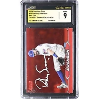 Dansby Swanson Chicago Cubs Autographed 2024 Stadium Club Red Foil #11 CGC Fanatics Witnessed Authenticated MINT 9 Card