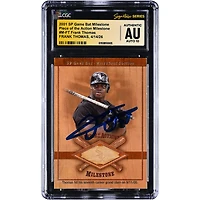 Frank Thomas Chicago White Sox Autographed 2001 SP Game Bat Milestone Piece of the Action Milestone Game-Used Bat Relic #M-FT CGC Fanatics Witnessed Authenticated AUTO 10 Card