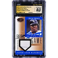 Frank Thomas Chicago White Sox Autographed 2001 Leaf Certified Materials Fabric of the Game Game-Worn Relic #FG-55 CGC Fanatics Witnessed Authenticated AUTO 10 Card
