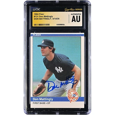 Don Mattingly New York Yankees Autographed 1984 Fleer #131 CGC Fanatics Witnessed Authenticated Rookie Card