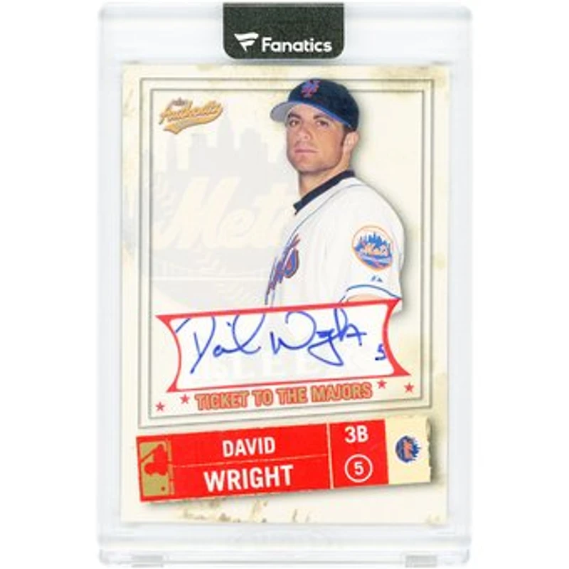 David Wright New York Mets Autographed 2005 Fleer Authentix Ticket to the Majors #107 #33/100 Card