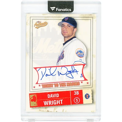 David Wright New York Mets Autographed 2005 Fleer Authentix Ticket to the Majors #107 #33/100 Card