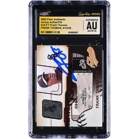Frank Thomas Chicago White Sox Autographed 2002 Fleer Authentix Jersey AuthenTIX Game-Worn Jersey Relic #JA-FT CGC Fanatics Witnessed Authenticated AUTO 10 Card