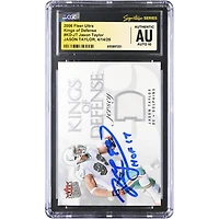 Jason Taylor Miami Dolphins Autographed 2006 Fleer Ultra Kings of Defense Relic #KD-JT CGC Fanatics Witnessed Authenticated AUTO 10 Card with "HOF 17" Inscription